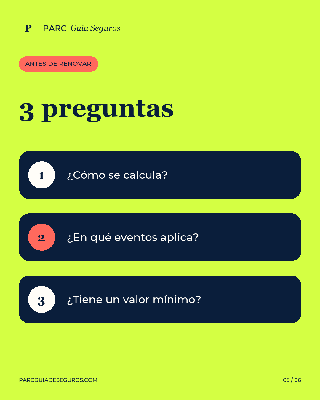 Tres preguntas para revisar el deducible